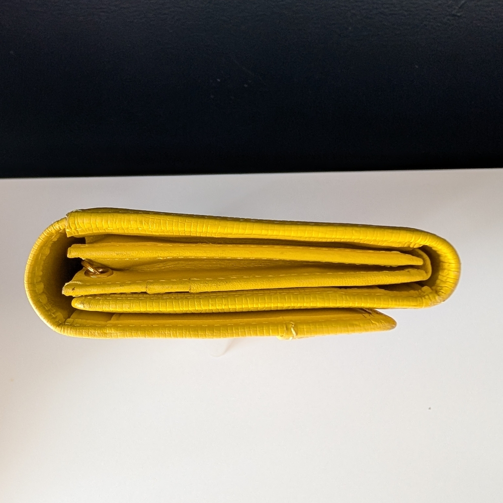 MCM Visetos Long Wallet in Rare Lemon Yellow - Picture 5 of 15